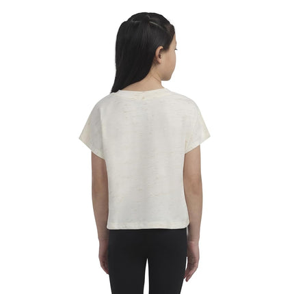 Hurley Girls' Soft Knit Basic T-Shirt, Pale Ivory, 4T