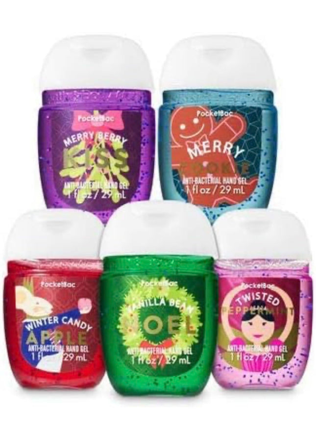 Bath & Body Works 5 Pack Pocketbac Holiday Traditi