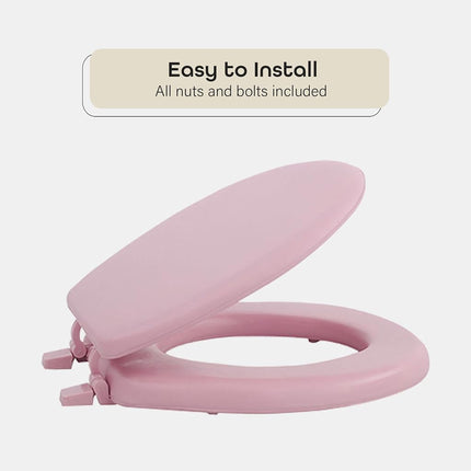 Achim Home Furnishings TOVYSTTR04 Fantasia Standard Toilet Seat, 17-Inch, Soft Tea Rose
