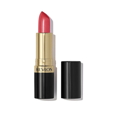 Lápiz labial Revlon Super Lustrous, color de labios de alto impacto con fórmula cremosa humectante, infundido con vitamina E y aceite de aguacate en Pink Pearl, Softsilver Red (425)