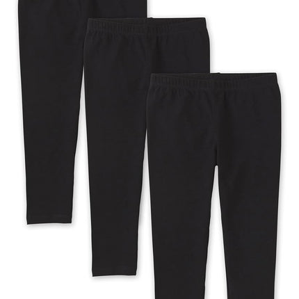 The Children's Place Girls' Plus Size Capri Leggings, 3 Pack, Black 3 Pack, Large Plus