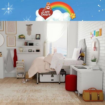 Franco Collectibles Care Bears Retro Bedding Super Soft Microfiber Sheet Set, Twin XL, College Dorm Essentials (Officially Licensed Product)