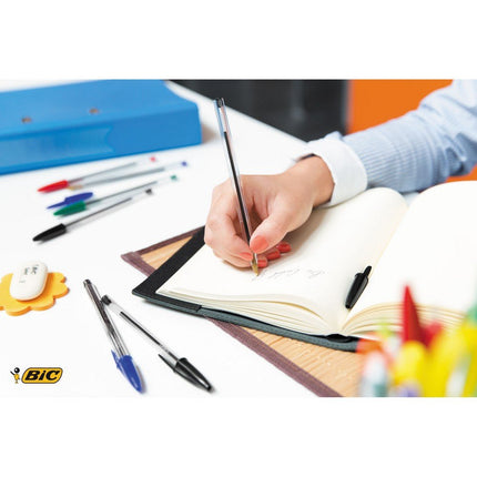 BiC Cristal Original Ballpoint Pens, Assorted Colours, Pack of 4