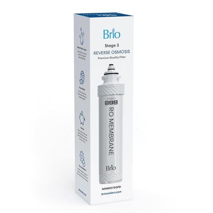 Brio NFMRO75GPD Water Filter, Polypropylene, White