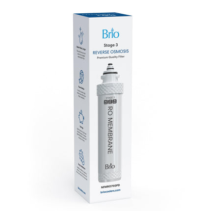 Brio NFMRO75GPD Water Filter, Polypropylene, White