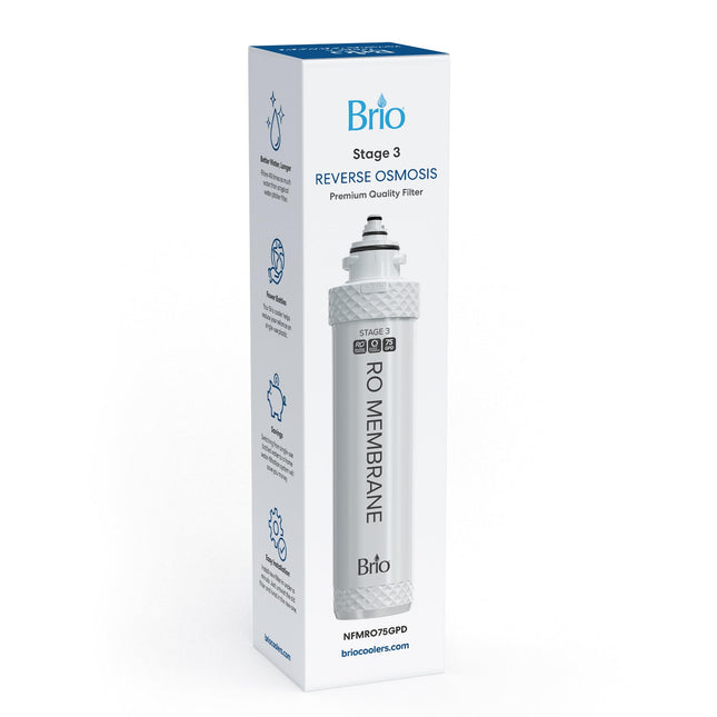 Brio NFMRO75GPD Water Filter, Polypropylene, White
