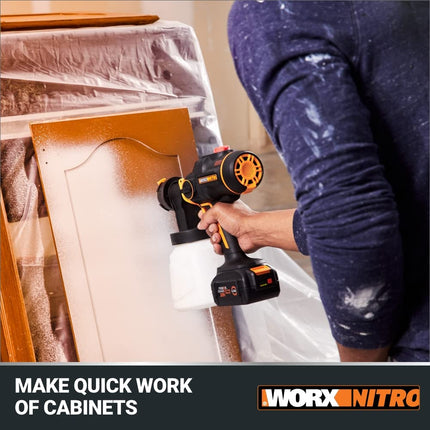 WORX NITRO 20V Cordless Paint Sprayer Power Share with Brushless Motor