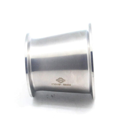 QiiMii Sanitary Fitting Reducer Fitting SS304 Tri Clamp Ferrule Style 3" Tube OD to 2.5" Tube OD (3 INCH X 2.5 INCH)
