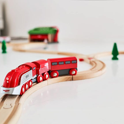 BRIO World Streamline Toy Train for Kids Age 3 Years Up - Wooden Railway Set Add On Accessories