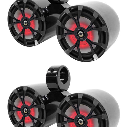 Rockville RKL80MB Bundle: (4) 8 in 900-Watt Marine