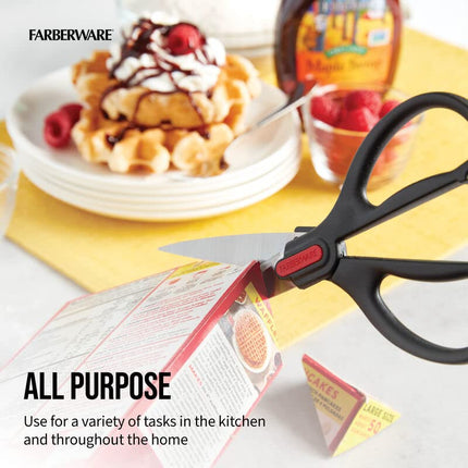 Farberware Self-Sharpening Stainless Steel All-Purpose Shears with Edgekeeper Sleeve