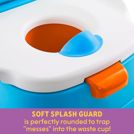 Sesame Street Cookie Monster Terrific 3-in-1 Potty Training Chair, Toilet Seat Trainer, and Step Stool, Easy Clean, Pretend Flush Handle, Gender Neutral