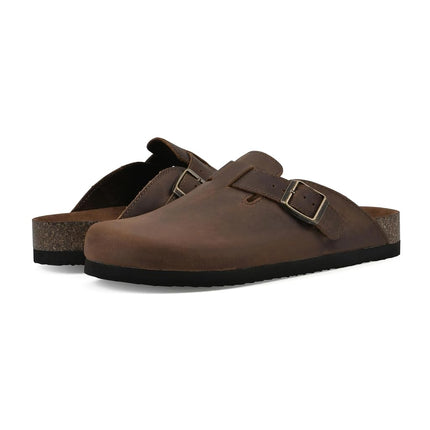 White Mountain Women's Bari Clog, Brown/Suede, 6