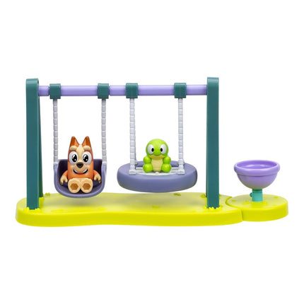 BlueY Mini Playsets Playset Turtle Boys Playground Includes Avid Bingo Figure with Movable Joints & Turtle Boys