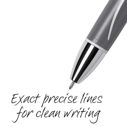 BIC Atlantis Exact Retractable Ball Pen, Fine Point (0.7 mm), Black, 12-Count