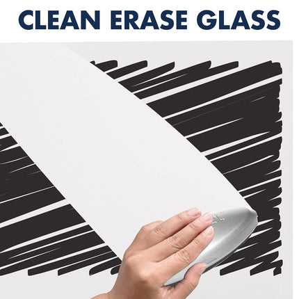 Quartet Magnetic Glass Dry-Erase White Board, 48" x 36" Standard Size Whiteboard, InvisaMount Frameless Mounting, 1 Accessory Tray, 1 Dry Erase Marker and 2 Glass Board Magnets (Q25F01IMW)