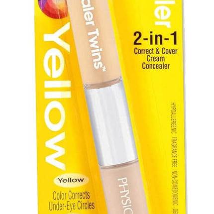 Physicians Formula Cream Dual-Ended Concealer Stick Yellow/Light, Neutralizing, Dark Circles, Scars, Blemishes, Eyes
