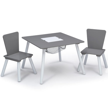 Juego de 4 Piezas para Sala de Juegos de Niños Pequeños Delta Children, Gris/Blanco