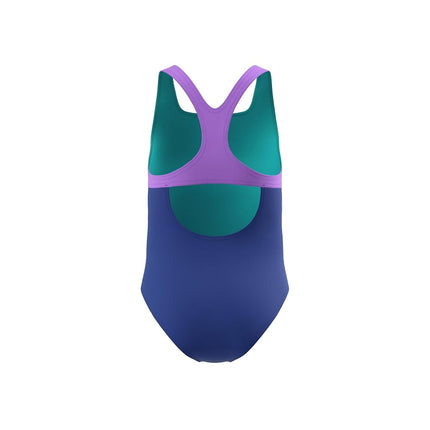 Speedo Girls Swimsuit One Piece Mesh Splice Racerback Thick Strap - Blue Harmony, 10