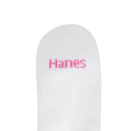 Hanes Women's Ankle Socks, Comfort Toe Seamed, Black Available, 6-Pack, White-6 Pack, 7-11 UK (Pack of 6)