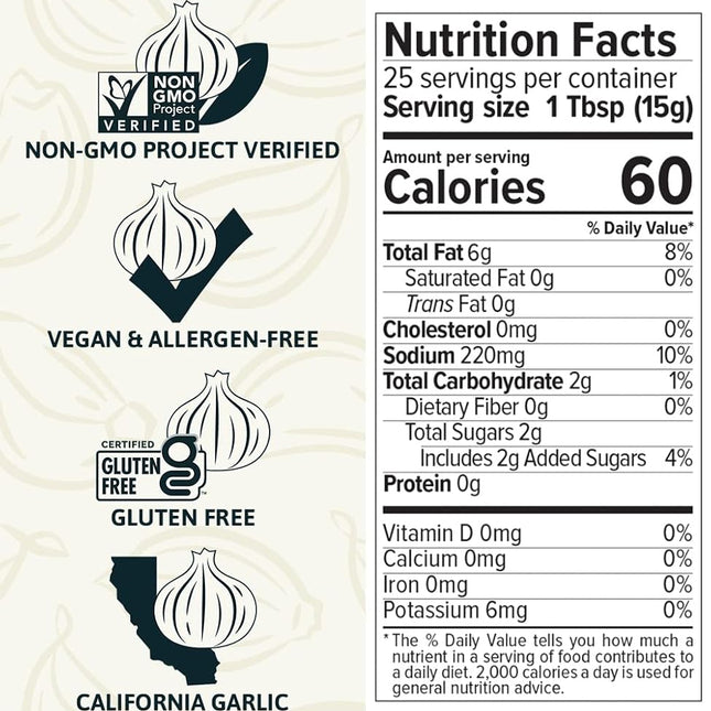 GARLIC EXP, DRSSNG VNGRT Garlic, 12.5 OZ, (Pack of 12)