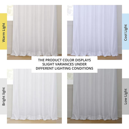 HPD Half Price Drapes PDCH-KBS1BO-120 Blackout Vintage Textured Faux Dupioni Curtain (1 Panel), 50 X 120, Ice