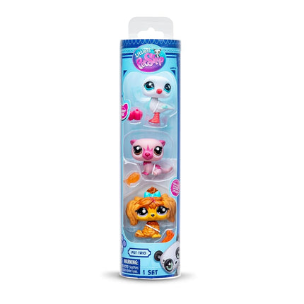 Littlest Pet Shop Pet Trio Tube City Vibes | Each Pet Trio Tube Contains 3 LPS Mini Pet Toys 1 Accessory 1 Collector Card And 1 Virtual Code | Collectable Toys For Girls And Boys