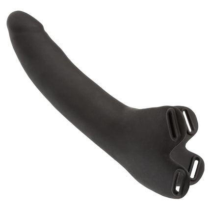 CalExotics Accommodator Silicone Dong, 5.5 Inch Probe with Adjustable Head Strap Black - SE-1514-13-3