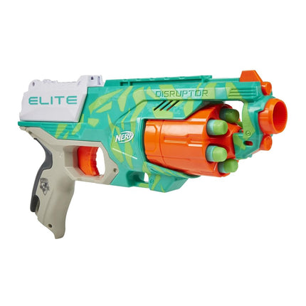 Lanzador de Dardos Verde Dinámico NERF Elite Disruptor, Tambor Giratorio, Disparo Rápido, Juguetes al Aire Libre, para Niños, Edades 8+ (Exclusivo de Amazon)