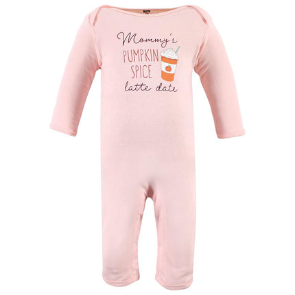 Hudson Baby mamelucos de algodón para bebé niña, Pumpkin Spice Date, 0-3 Meses