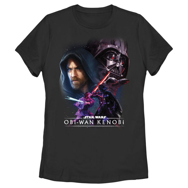 STAR WARS Women's OBI Wan Big Face Off Missy Short