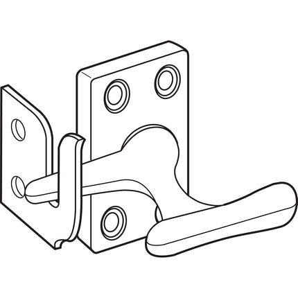Prime-Line 3683 Casement Sash Lock, H X 1-1/8 in W, Die Cast Zinc, 1-7/8"
