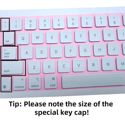 Replacement US Keyboard Full Set of Keycap Keys (No Hinge) and Tool Applicable for ipad Pro/Air 11/12.9/13 inch Magic Keyboard Key Cap (MKH-2 White)