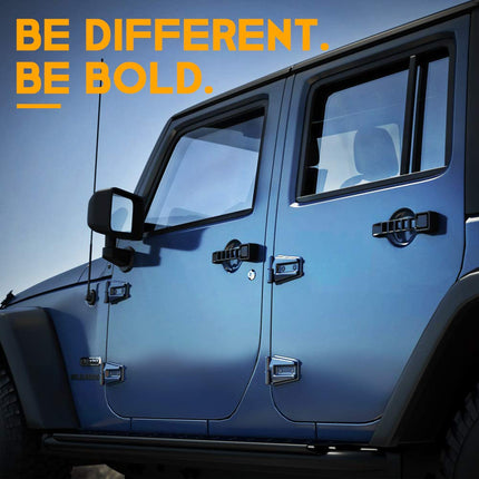 Xprite Heavy Duty Aluminum Door Handle and Tailgate Handle Kit Compatible with 2007-2018 Jeep Wrangler JK/JKU, Exterior Door Handles Accessories (5PCS)