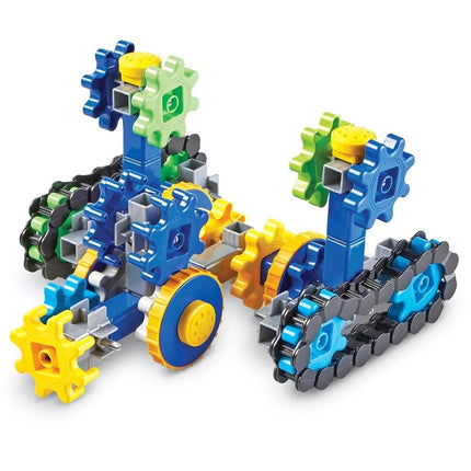 Learning Resources Gears Gears Gears Treadmobiles, STEM, Building Set, 108 Pieces, Ages 5+,Multicolor,Medium