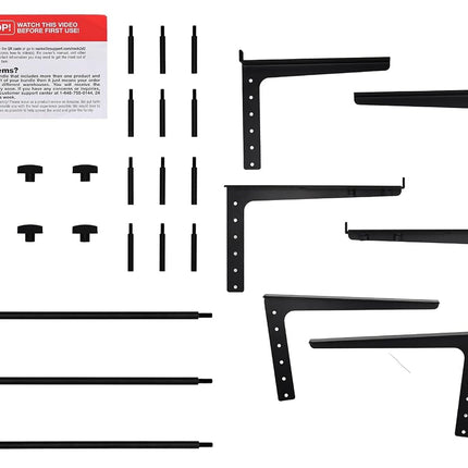 Soporte Rockville Ajustable de Doble Estante para Controlador DJ, Teclado MIDI y Laptop (Rock2d2)