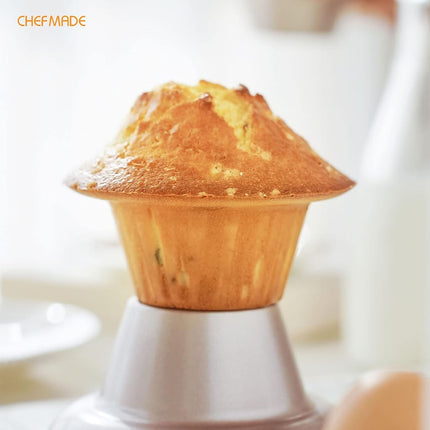 CHEFMADE Muffin Cake Pan, Nonstick 4-Inch 4Pcs Cupcake Pan Set