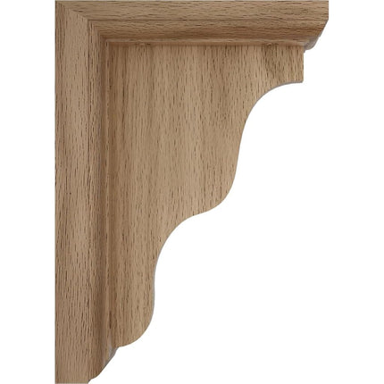 Ekena BKT03X05X07HARO 3" W x 5" D x 7" H Hamilton Traditional Bracket, Red Oak