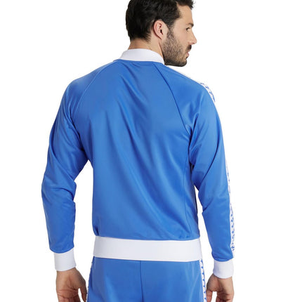 ARENA Men's Team Relax IV Track Jacket Front Zip Side Pockets Warm-Up Top Lightweight Athletic Retro Cool Bomber Jacket