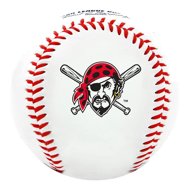 Rawlings MLB Pittsburgh Pirates Team Logo Baseball, Official, White