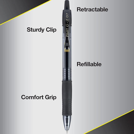 PILOT G2 Premium Ultimate Collection Refillable & Retractable Rolling Ball Gel Pens, Fine Point, Assorted Color Inks, 36 Count Tub (14557)