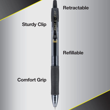 PILOT G2 Premium Ultimate Collection Refillable & Retractable Rolling Ball Gel Pens, Fine Point, Assorted Color Inks, 36 Count Tub (14557)