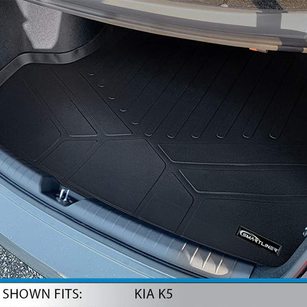 SMARTLINER Tapis de sol et tapis de coffre sur mesure noirs compatibles avec Kia K5 2021-2022 (modèles AWD uniquement)