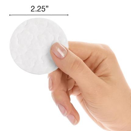 ForPro Professional Collection Premium Cotton Rounds, 100% Cotton, Non-Tearing, Lint-Free, for Cosmetic, Nail, and Personal Use, 2.25”, 600-Count (Pack of 6-100 Cotton Rounds)