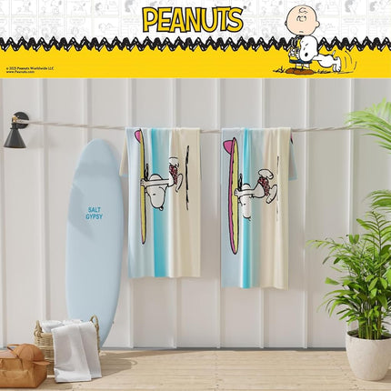 Serviette de bain/piscine/plage en coton ultra doux Snoopy Peanuts par Franco Collectibles, 152 cm x 76 cm, (Produit 100 % sous licence officielle)