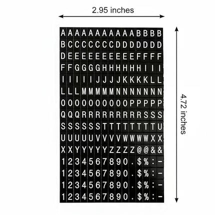 Magnetic Letter Sheet Refill for Display Boards, Mini Size Characters with Letters Numbers & Symbols, Reusable Magnetic Tiles for Business Signs, Menu Boards, Opening Hours Boards