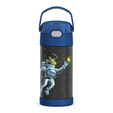 Thermos FUNTAINER Water Bottle with Straw, 12oz, Space Frog