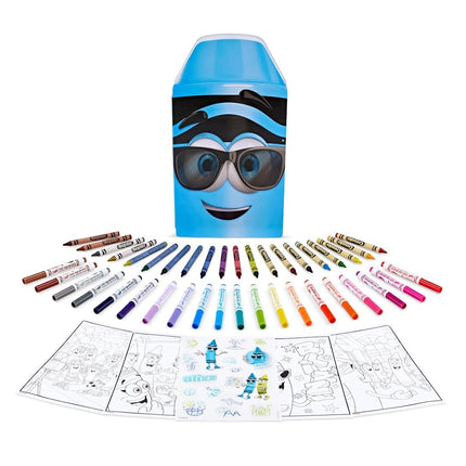 Crayola Coloring Set with Limited Edition Blue Art Case, Limited Edition Crayons, 50+ Pieces, Gifts for Kids