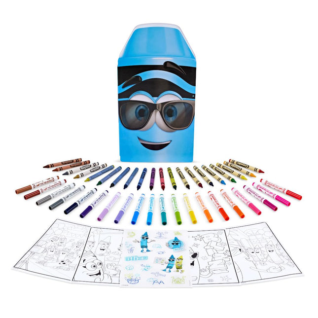 Crayola Coloring Set with Limited Edition Blue Art Case, Limited Edition Crayons, 50+ Pieces, Gifts for Kids