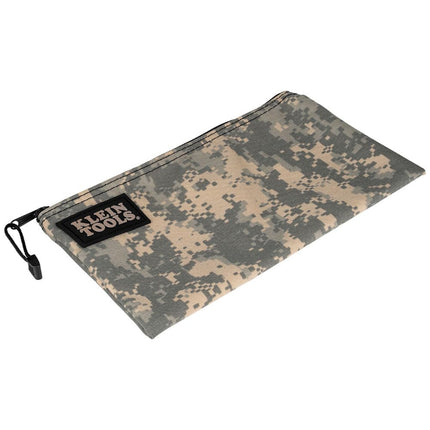 Klein Tools 5139C Zipper Bag, Camouflage Cordura Nylon Tool Pouch with Heavy-Duty Zipper Close, 12.5 x 7-Inch